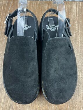602 Dr. Martens ZEBZAG Mule Men’s Black Suede Clog Sandals 9